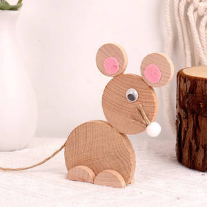 Animaux en bois à faire soi-même, matériel de maternelle, enfants à faire soi-même, ensemble de jouets animaux en bois stéréoscopiques à faire soi-même - Product Image 4