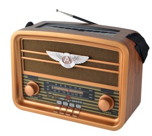 Radio rétro en bois avec télécommande, basses puissantes, FM AM SW, <span class=keywords><strong>Victrola</strong></span>, radio solaire rétro - Product Image 6