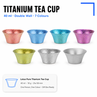 Service à thé portable en titane pur pour la maison et l'extérieur, ensemble de tasses et bols de thé Kung Fu, pour la dégustation aromatique Douli