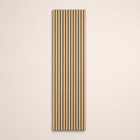 Nouveau panneau mural acoustique insonorisant exclusif en bois WPC et MDF avec bande LED intégrée pour hôtels et entrepôts