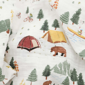 Couverture d'emmaillotage en mousseline <span class=keywords><strong>de</strong></span> coton biologique 100% premium, douce et respirante, avec logo personnalisé OEM, 200TC, imprimé animal, cadeau <span class=keywords><strong>de</strong></span> naissance - Product Image 2