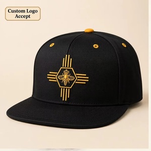 Nuovo Cappellino Snapback da Uomo a 5 Pannelli con Taglio Laser, Logo 3D Oro Honey Cartel, Visiera Piatta, Fabbrica BSCI, MOQ Basso, Spedizione DDP - Product Image 1