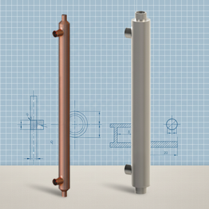 Échangeur de chaleur à ailettes latérales avec pompe et moteur pour la récupération de chaleur des eaux usées de douche, en acier inoxydable, économie d'énergie - Product Image 1