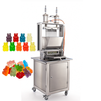 Machine de dépose de bonbons semi-automatique à servomoteur, petite machine de moulage pour sucettes et oursons gélifiés pour confiserie