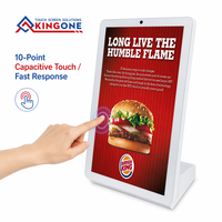 Kiosque de bureau KINGONE 15,6 pouces, écran tactile capacitif Android 11, signalisation numérique pour la commande en restaurant