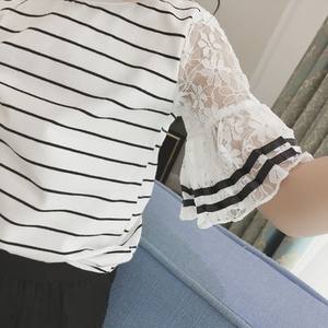 สินค้าขายดี เสื้อผ้าผู้หญิง ดีไซน์ใหม่ล่าสุด เสื้อลำลองฤดูร้อน แขนระบายสวยเก๋ - Product Image 3