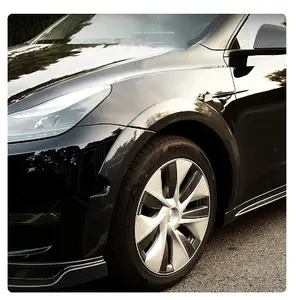 Cho Tesla mô hình y 2021 2023 rộng Fender Pháo Sáng bánh xe Brow Protector tấm Spoiler khuếch tán BodyKit xe bên ngoài phụ kiện