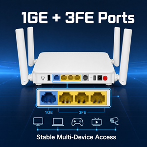 <span class=keywords><strong>Routeur</strong></span> Wi-Fi 6 GPON 1GE+3FE+TEL Double Bande 2.4GHz 5GHz ONU ONT Équipement Fibre Optique FTTH - Product Image 2