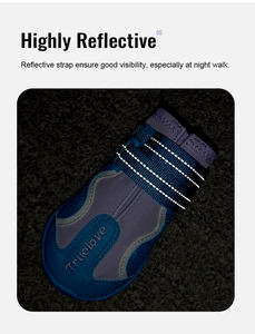 أحذية كلاب أليفة من الصوف المريح والمخزون من Truelove ، جوارب ثلوج TPR متينة ، فاخرة عاكسة للشتاء - Product Image 2