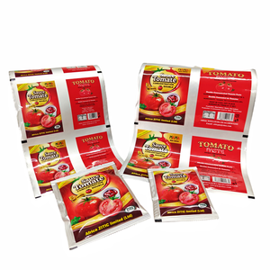 Film d'emballage plastique imprimé de qualité pour pâte de tomate, rouleau de film plastique en aluminium pour tomates sautées - Product Image 2