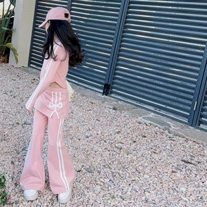 Set Gonna e Pantaloni con Fiocco per Bambine, Abbigliamento Casual alla <span class=keywords><strong>Moda</strong></span> per Primavera e Autunno - Product Image 3