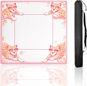 Tapis de table de mahjong pliable antidérapant en caoutchouc avec logo, taille universelle 80, ensemble de mahjong américain 40 mm, 160 tuiles, motif panda - Product Image 4