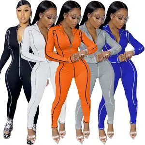 spring 2024 womens clothing Printed Zipper Sweat Suit Ladies Fashion Sportswear One-piece Plain Woman Sweat Suites for Adults