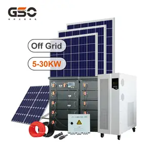 Complete Industrial 20000 Watts 20kw off grid hybrid Solar panels System Set Kit For Home Electricity