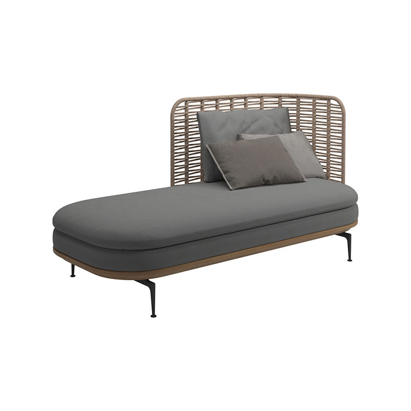 Customized aluminum casting outdoor garden furniture comfortable  patio arm chaise lounge