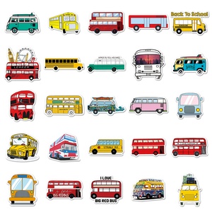 50 cartoon <strong>bus</strong> graffiti, cute children's rewards, Guka DIY skateboard, phone case, suitcase <strong>stickers</strong> - Product Image 4