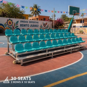 Portable <strong>Rolling</strong> Aluminum Alloy Bleacher Stands CE Certified Weather Resistant Spectator Stands for Field Activities - Product Image 3