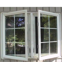 Ventanas Abatibles y Oscilobatientes de PVC con Doble Acristalamiento, Resistentes a Huracanes, Modernas, para Dormitorio y Cocina, Venta al Por Mayor