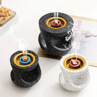 Brûleur d'encens chinois portable en céramique pour aromathérapie, cadeau original dans un emballage cartonné
