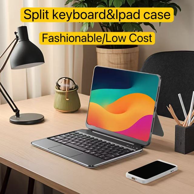 2026 New OEM Full Size Mechanical Ultra Thin Tablet Stand Magic Keyboard Rechargeable Scissor Touchpad Case for iPad USB Type-C