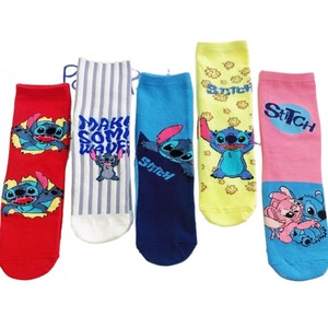 ถุงเท้าการ์ตูนลายสติทช์ ความยาวครึ่งน่อง สำหรับผู้หญิง ระบายอากาศได้ดี ลายอนิเมะ ไซส์เยาวชน - Product Image 3