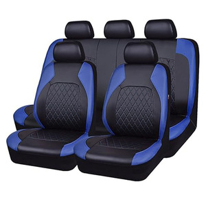 Funda de asiento de coche transfronteriza con diseño de diamante de una sola línea, acolchada, de cuero sintético PU, cojín al por mayor - Product Image 3