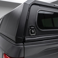 Couverture de toit rigide en alliage d'aluminium noir pour benne de camionnette T8 Hunter Double Cab Overland Camping
