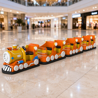 Train électrique miniature pour enfants de la marque KS avec rails et supports fonctionnant sur piles - Utilisation en centre commercial et à domicile, capacité supérieure à 500 kg