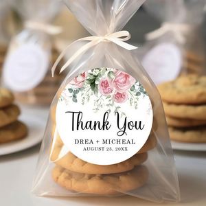 Autocollants personnalisés pour mariage à thème floral, Étiquettes élégantes de remerciement pour fêtes, Scellés pour boîtes cadeaux et enveloppes - Product Image 3