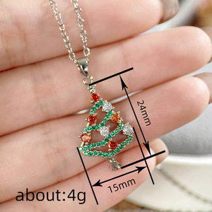 Collana con Ciondolo Albero di Natale, Catena a O, Gioielli Minimalisti alla Moda, Collana Statement per Donna - Product Image 3