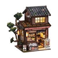 Maison de puzzle 3D en bois, jouet DIY, kit de montage de chalet, modèle de scène miniature créatif à l'échelle réduite, cadeau pour adulte, direct usine