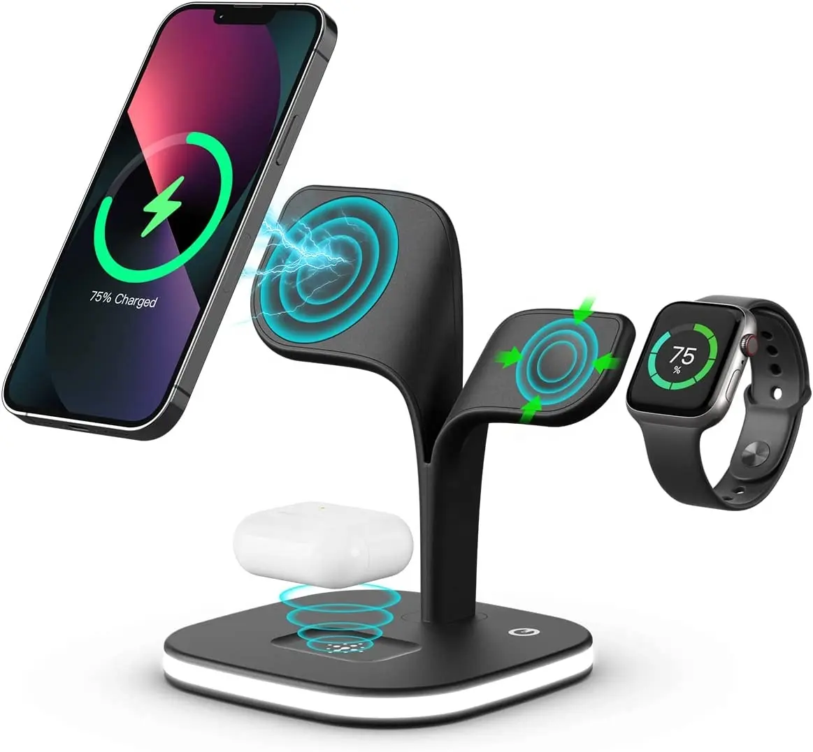 Led Lamp Fast 3 in 1 Magnetic Wireless Charger Alibaba Most Sold Product Amazon Best Seller