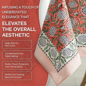 Nappe en coton imprimée à la main, style bohème, pour <span class=keywords><strong>mariage</strong></span>, festival, <span class=keywords><strong>décoration</strong></span> <span class=keywords><strong>de</strong></span> <span class=keywords><strong>salle</strong></span> à manger, rectangulaire, ronde, lavable, unique - Product Image 6