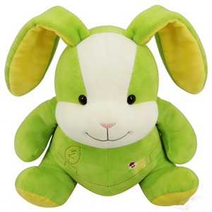 Peluche de conejo verde personalizado, peluche de conejo, peluche de conejo de orejas largas, lindo peluche de conejo verde, peluche de animal de granja - Product Image 2