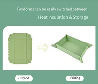 Tapis de cuisson carré moderne antidérapant, résistant à la chaleur, pliable, magnétique, en silicone de qualité alimentaire, support de rangement, organisateur de bureau, dessous de plat