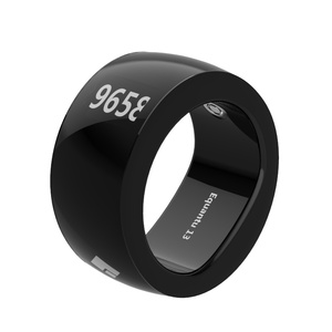 Bague Zikr en acier inoxydable durable SQ668, compteur de Tasbeeh intelligent, écran OLED, alerte des 5 temps de prière, rappel par vibration, bague Itasbeeh - Product Image 1