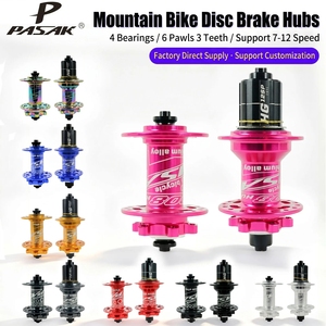 Mozzo Posteriore Bici PASAK 32 Fori, Cuscinetti Sigillati 4-Palin, Compatibile con Cassetta HG 7-12 Velocità (72 Scatti), Ricambi Freno <span class=keywords><strong>a</strong></span> Disco per Bici MTB - Product Image 2