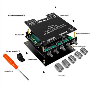 Zk-Tb21 nhà khuếch đại mô-đun 2.1 kênh bluetooths kỹ thuật số với cao và thấp tone loa siêu trầm trung tính không có logo - Product Image 4