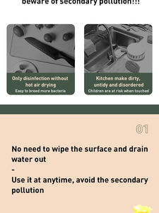 Macchina per la disinfezione di posate e bacchette per la pulizia UV porta coltelli per uso domestico ripiano in plastica - Product Image 5