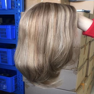 Beauty girl 100% parrucche di capelli umani vergini prezzo economico parrucche di base mono di capelli umani reali europei per donne di pelle <span class=keywords><strong>bianca</strong></span> - Product Image 5
