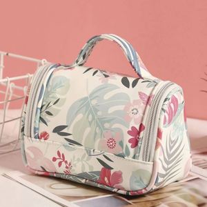 Bolsa de Almacenamiento de Cosméticos de Viaje de Gran Capacidad con Estampado de Moda, Bolsa de Maquillaje Portátil con Asa - Product Image 4