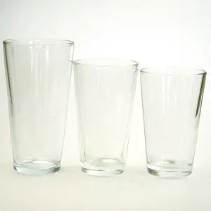 cheap price glassware 300ml 400ml 500ml plain clear drinking beer mug pint glass cups in bulk