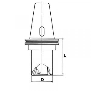 FERVI - 1/4A50 Morse taper adapter DIN 69871/A - EAN 8012667007881 <b>POWER</b> TOOLS ACCESSORIES ACCESSORIES FOR <b>DRILLS</b> - Product Image 2