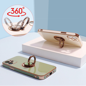 Coque de té<span class=keywords><strong>l</strong></span>éphone portable en TPU souple électroplaqué avec support rotatif à 360° et chargement sans fil pour <span class=keywords><strong>iPhone</strong></span> 17 16 15 14 13 12 Pro Max - Product Image 5