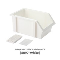 GREENSIDE Keranjang & Kotak Penyimpanan Plastik yang Dapat Ditumpuk untuk Penggunaan di Meja, Kamar Mandi, Rumah Tangga - Desain Minimalis Modern Tanpa Tutup