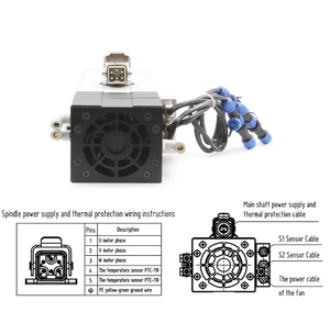 <span class=keywords><strong>Moteur</strong></span> de <span class=keywords><strong>broche</strong></span> ATC 2,2 kW 220 V 300 Hz 18 000 tr/min refroidi par air - Product Image 5