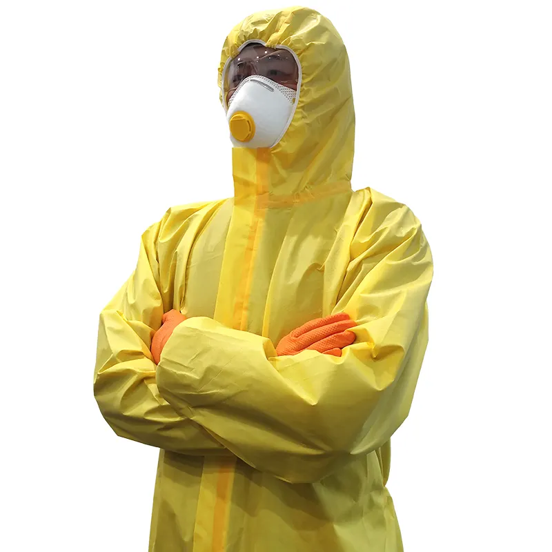 공장 도매 보호 작업 바지 PPE Hazmat 세트 일회용 전체 작업복