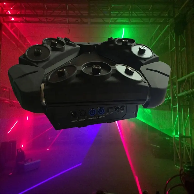 Luz de escáner láser de alta potencia para iluminación de fiestas, dispositivo de iluminación RGB con efecto de araña a todo Color, efecto dinámico para clubs, DJ y espectáculos