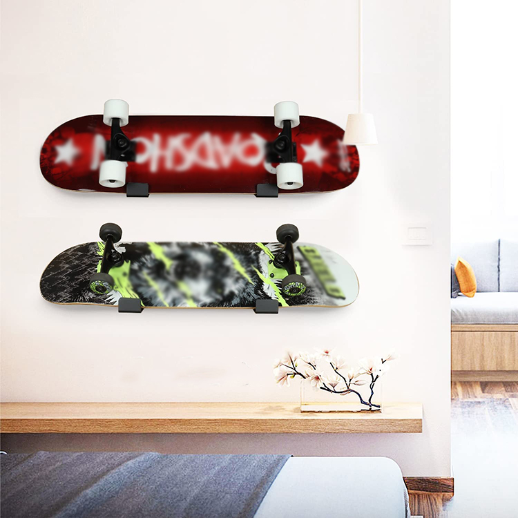 🛹 Support Mural Pour Skateboard – Range-planche à Roulettes – Étagère De Présentation