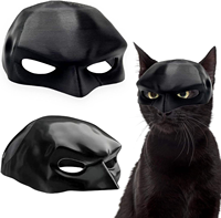Masque de chat sans odeur, masque de cosplay amusant en plastique pour animaux de compagnie, accessoires pour animaux de compagnie, Batman, fête d'Halloween, Mascota